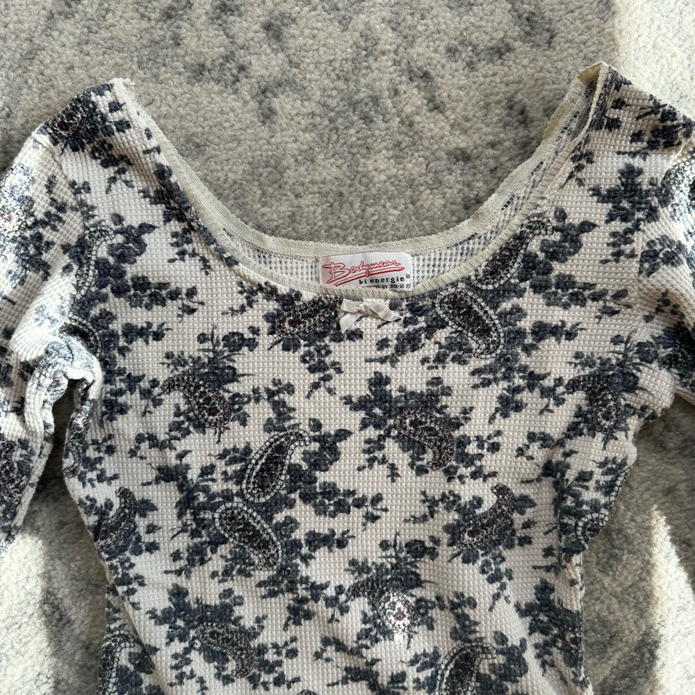 1990s Paisley Waffle Bodysuit